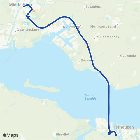Overal Middelburg - Terneuzen - Gent map