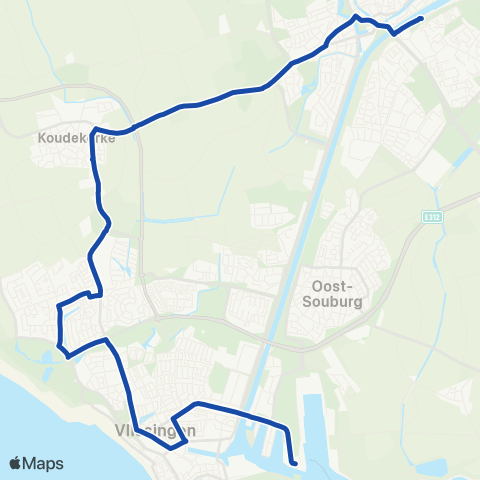 Overal Middelburg - Koudekerke - Vlissingen map