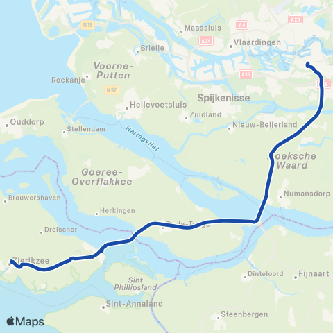 Overal Zierikzee - Rotterdam Zuidplein map