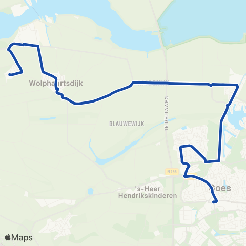 Overal Oud Sabbinge - Goes map