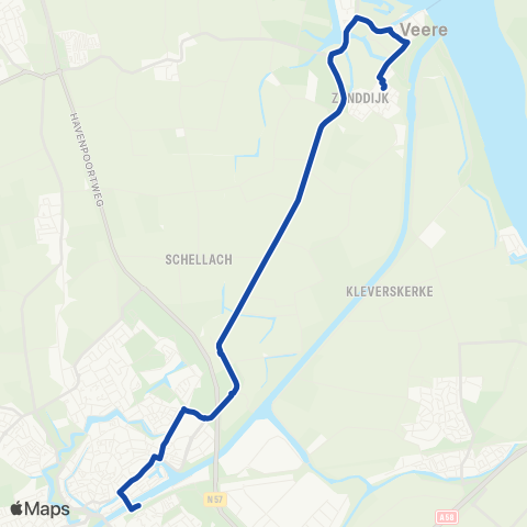 Overal Middelburg - Veere map
