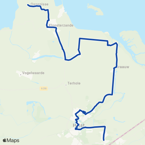 Overal Ossenisse - Clinge map