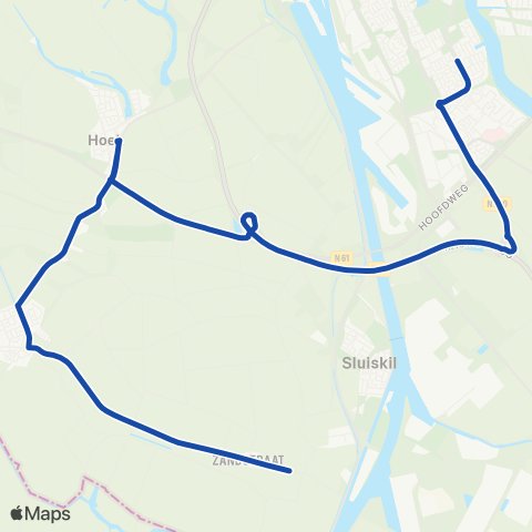 Overal Oostburg - Terneuzen map