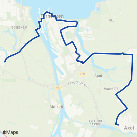 Overal Hoek - Axel map