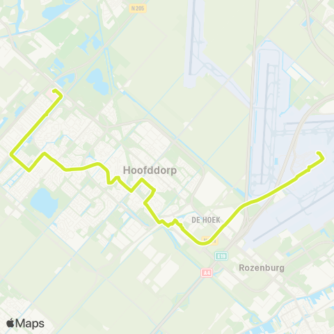 Overal Hoofddorp Spaarne Gasthuis - Schiphol Airport map