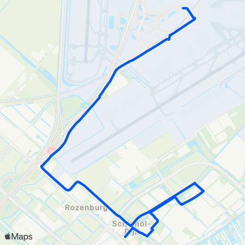 Overal Schiphol Airport - Schiphol-Rijk Douglassingel map
