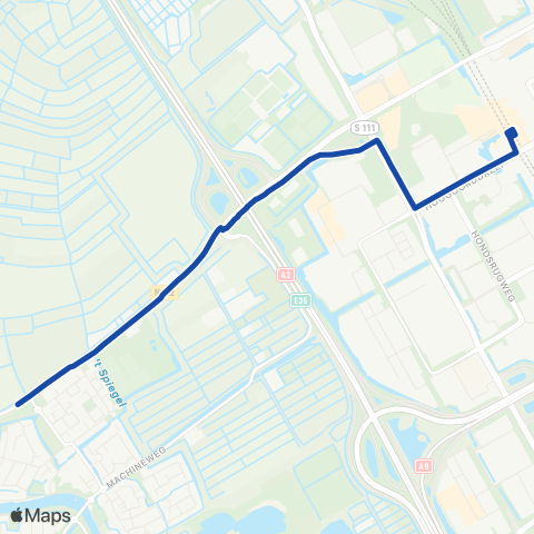 Overal Pendel: Ouderkerk Oost - Station Bijlmer Arena map