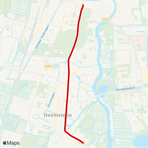 Overal Pendel: Haarlem Houtplein - Heemstede Zuidoost map
