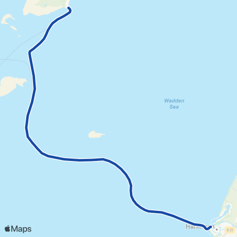 Rederij Doeksen Harlingen - Terschelling map