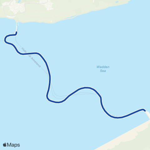 Wagenborg Passagiersdiensten Holwerd - Ameland (Sneldienst) map