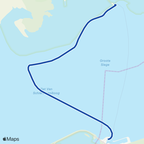 Wagenborg Passagiersdiensten Lauwersoog - Schiermonnikoog (Sneldienst) map