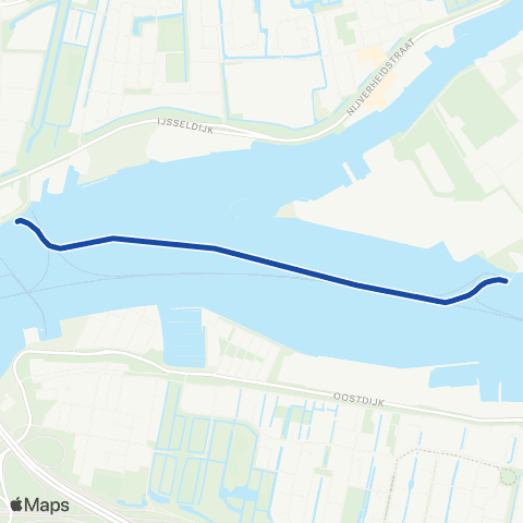 Waterbus Rivium - Stormhoek map