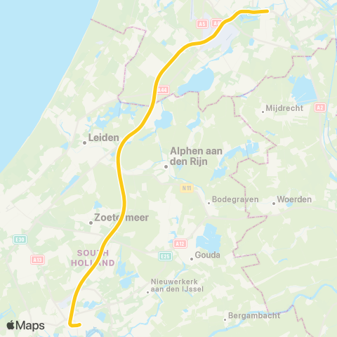 NS Int Rotterdam Centraal <-> Lelystad Centrum ICD9700 map