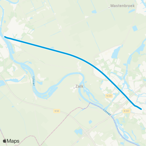 Blauwnet Keolis Zwolle <-> Kampen SPR8500 map
