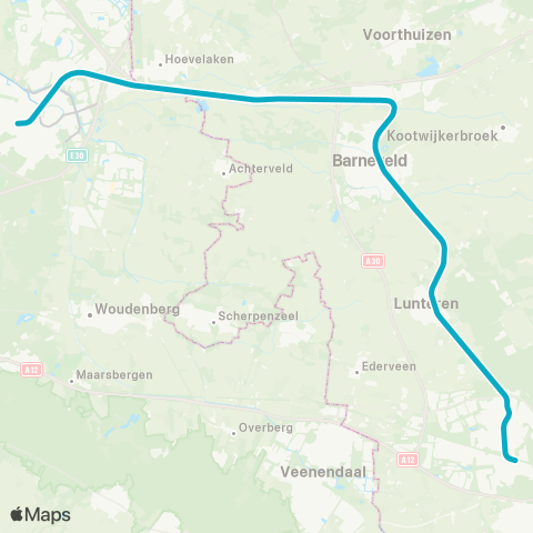 RRReis Keolis Amersfoort Centraal <-> Ede-Wageningen SPR31300 map