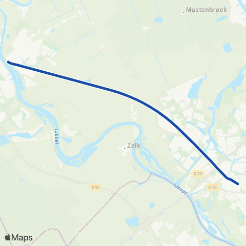 Blauwnet Keolis Zwolle <-> Kampen SPR8500 map
