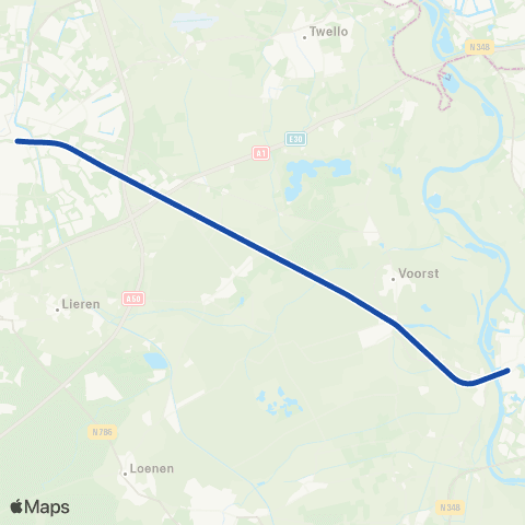 RRReis Arriva Apeldoorn <-> Zutphen ST17800 map