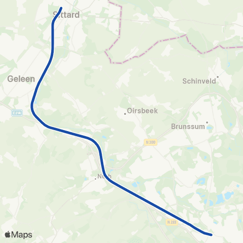 Arriva Sittard <-> Heerlen ST32500 map