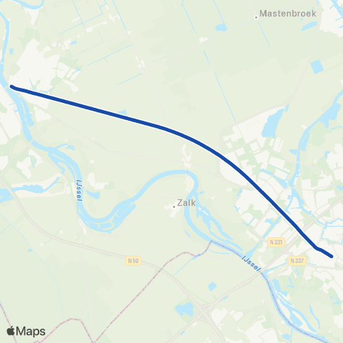 Blauwnet Keolis Zwolle <-> Kampen SPR8500 map