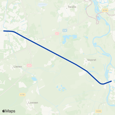 RRReis Arriva Apeldoorn <-> Zutphen ST17800 map