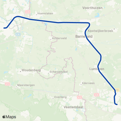 RRReis Keolis Amersfoort Centraal <-> Ede-Wageningen SPR31300 map