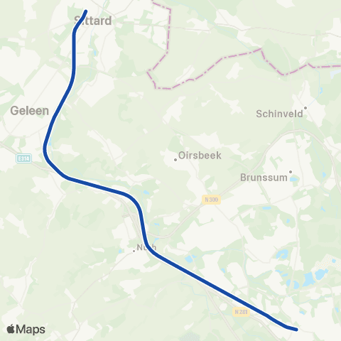 Arriva Sittard <-> Heerlen ST32500 map