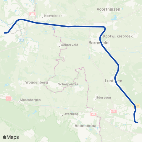 RRReis Keolis Amersfoort Centraal <-> Ede-Wageningen SPR31300 map