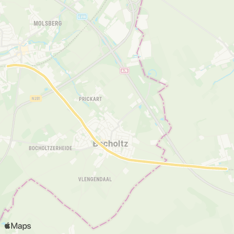 Miljoenenlijn Vetschau - Simpelveld map