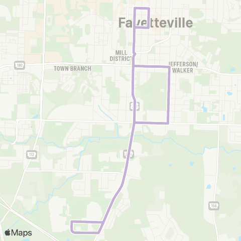 Ozark Regional Transit Route 21 map