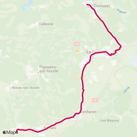 OZ'CAR Le Thoronet - Carnoules map