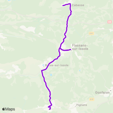 OZ'CAR Cabasse - Carnoules map