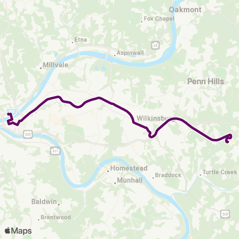 PRT Football Flyer East map