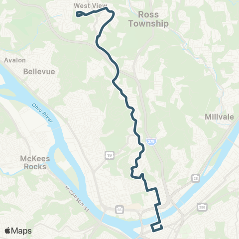 PRT Perrysville map