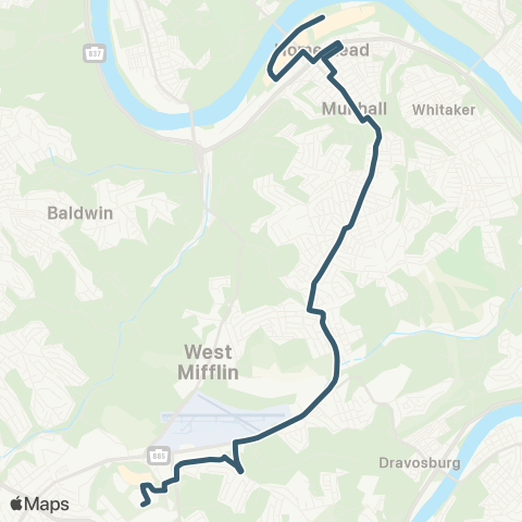 PRT Homestead Park map