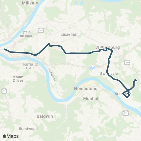PRT North Braddock map