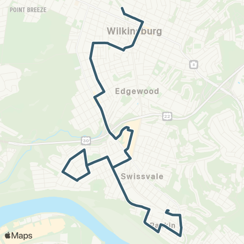 PRT Edgewood Town Center map