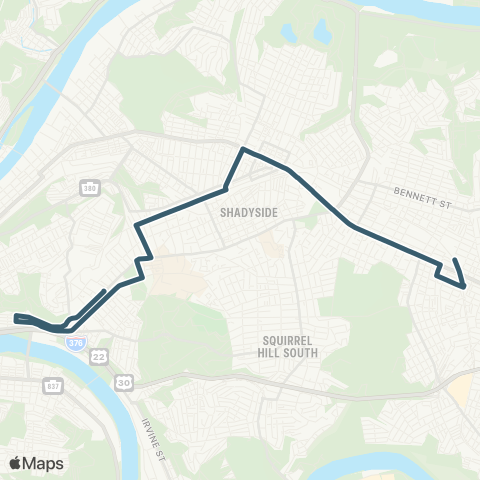 PRT Point Breeze Short map