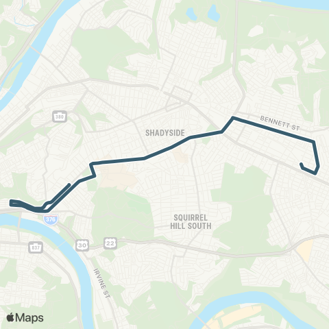 PRT Hamilton Short map