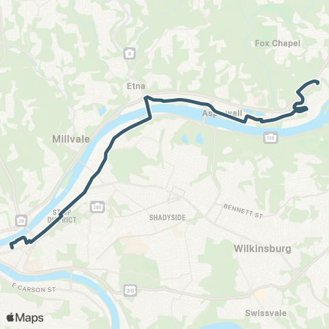 PRT Butler Street map