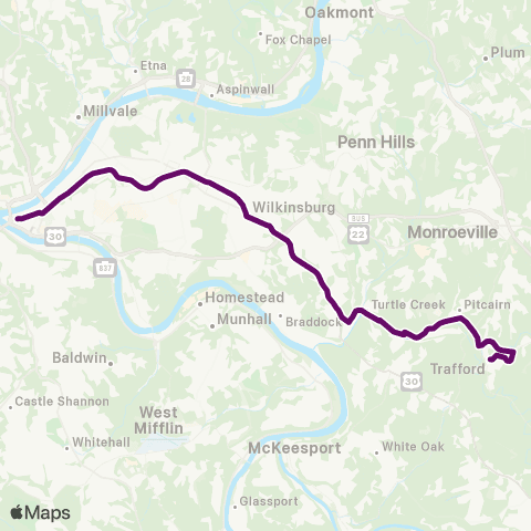 PRT Trafford Flyer map
