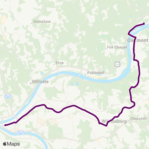 PRT Oakmont Flyer map