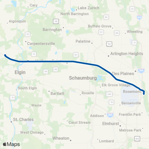 Pace I-90 / Randall Rd. Station - Rosemont map