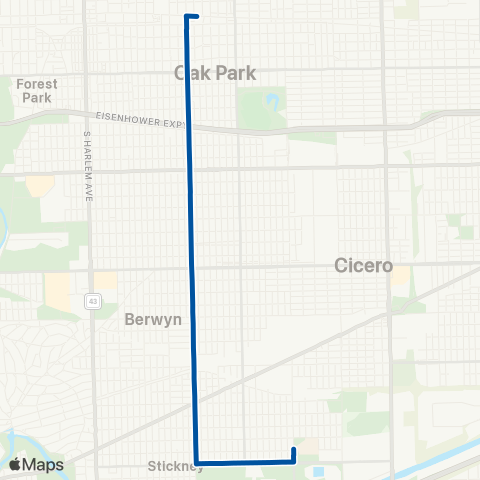 Pace Ridgeland Avenue map