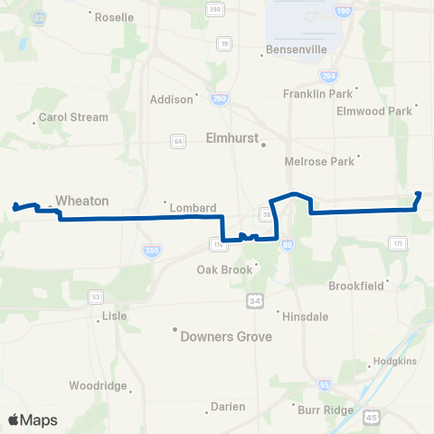 Pace Roosevelt Road map