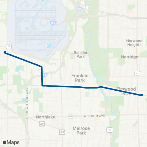 Pace Grand Avenue map