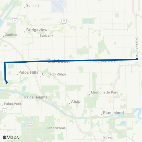 Pace 95th Street map