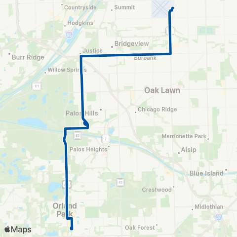 Pace Midway - Orland Park map