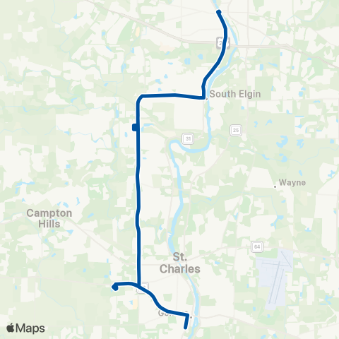 Pace Elgin-Geneva map