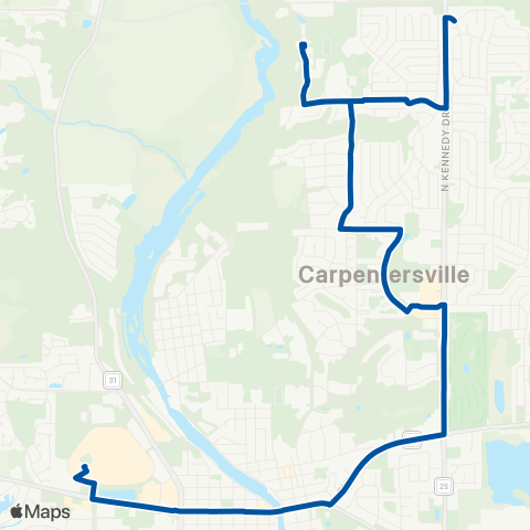 Pace Carpentersville Local map