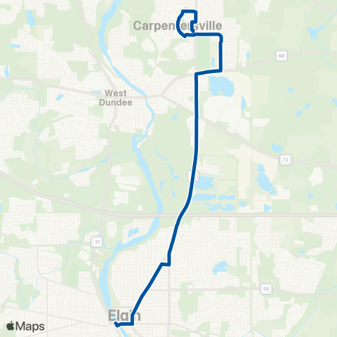 Pace Dundee-Carpentersville map